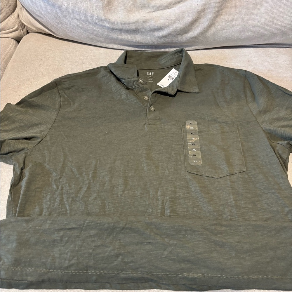 GAP Men's Dark Green Polo Shirt